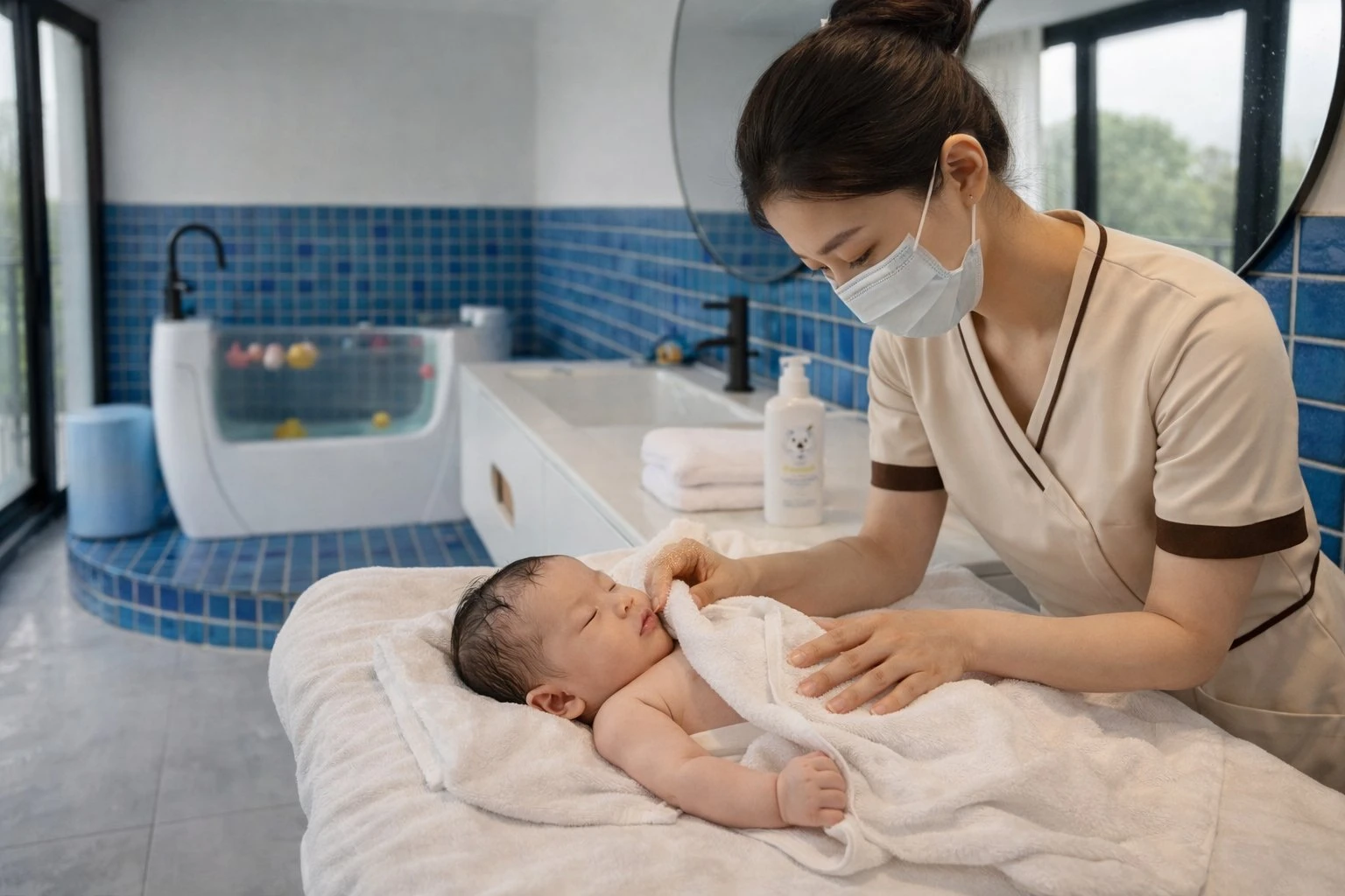 Massage & tắm bé