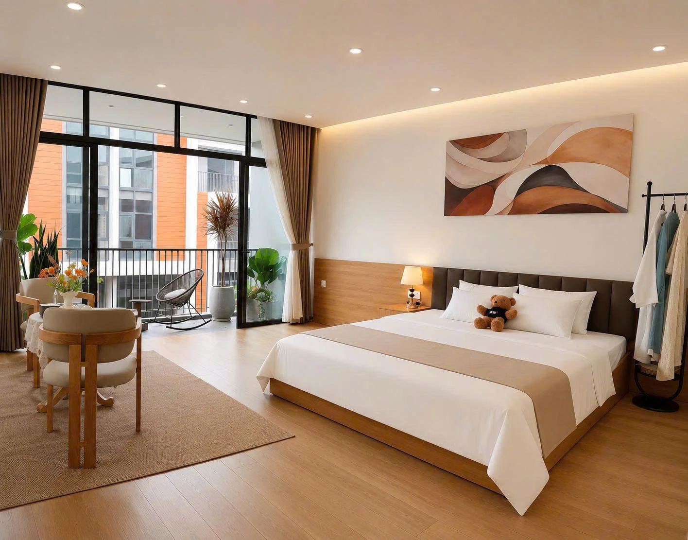 Phòng Diamond Bery Home - 38m² thoáng sáng với view nội khu yên tĩnh