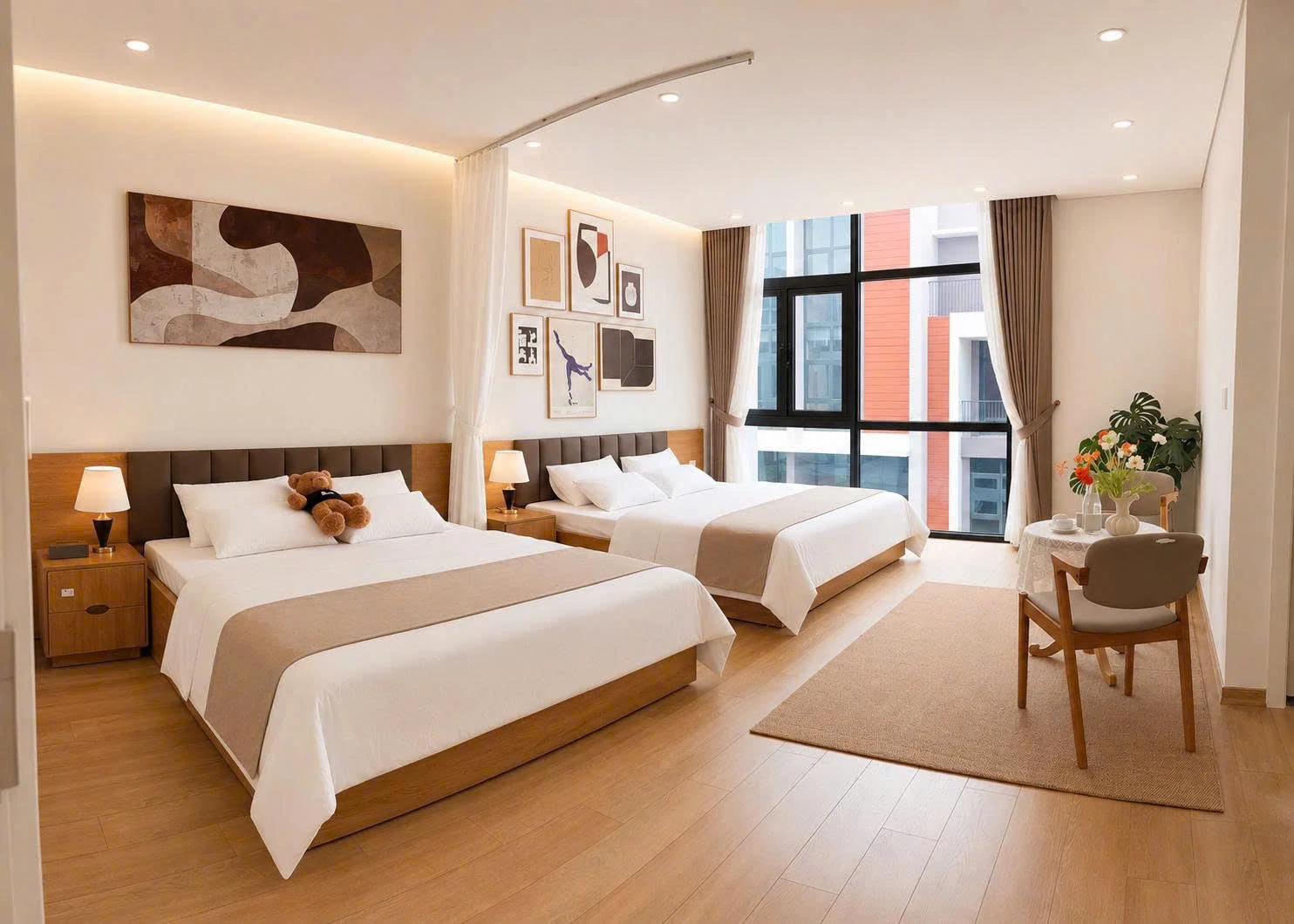 Phòng Family Bery Home - 45m² với 2 giường, phù hợp cho gia đình